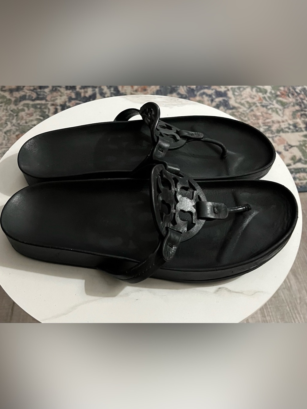 Tory Burch Black Miller Leather Sandals - Picture 12 of 12